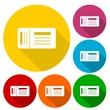 © sljubisa - Ticket Icons set with long shadow