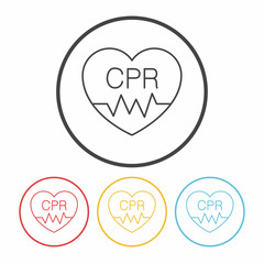 Canvas Print - CPR line icon