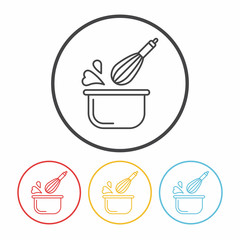 Poster - kitchenware beater line icon