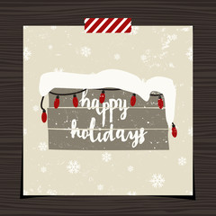 Sticker - Christmas Greeting Card Template