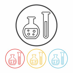 Poster - Experiment Beaker line icon