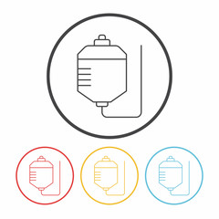 Sticker - medical drip line icon