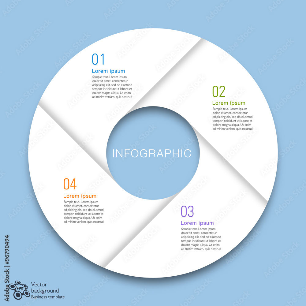 Infographics Vector Background 4-Step Process Stock Vector | Adobe Stock