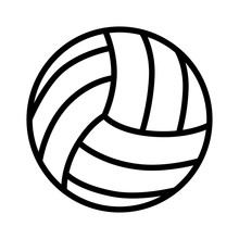 Volleyball Ball Line Art Icon For Sports Apps And Websites