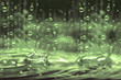 vintage  color tone of close up rain water drop falling 