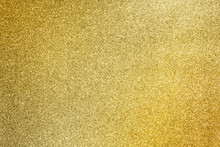 Close Up Golden Glitter Texture For Glamour Holiday Background