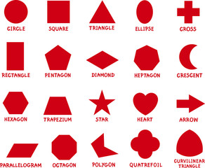 Sticker - education basic geometric shapes