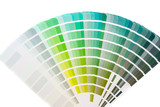 Fototapeta Tęcza - green color palette guide for printing industry isolated