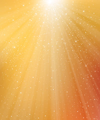 Wall Mural - vector golden background with lights and stars.