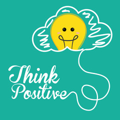 Sticker - Think postive design 