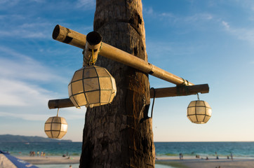 Wall Mural - tree with lanterns