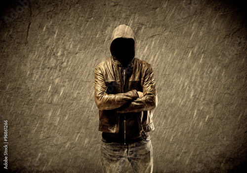 Photo  Unknown unidentifiable urban hooligan