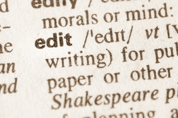 dictionary definition of word edit