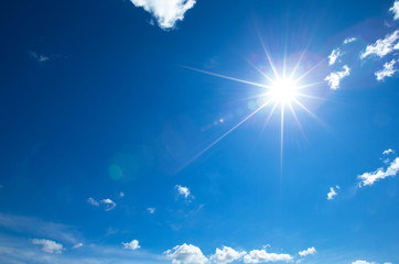 clouds in the blue sky