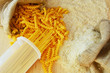 Pasta vs Rice
half pasta and half rice 
pasta and rice 
