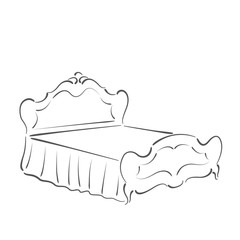 Bed sketch illustration