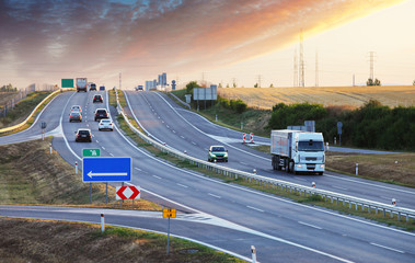 Freeway at rush hour