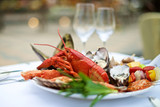 Seafood lobster on table