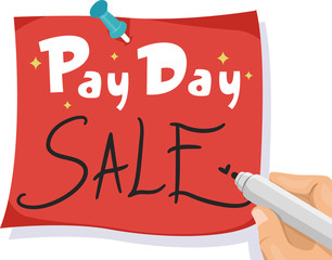 Wall Mural - Pay Day Sale Write