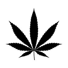 Cannabis (marijuana) Hemp Leaf Flat Icon For Apps And Websites