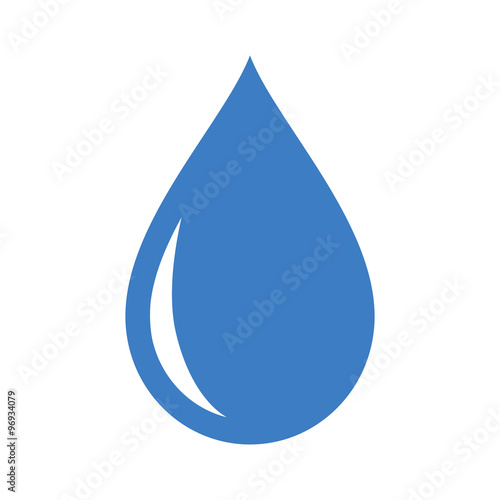 Fotomural Fresh rain water droplet flat icon for apps