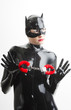© Richard Semik - portrait of woman wearing latex clothes with handcuffs