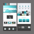 © Droidworker - Business One page website design template. Vector Design.