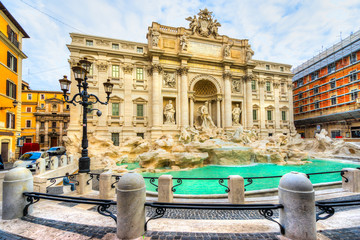 Sticker - Rome, Trevi Fountain. Italy.