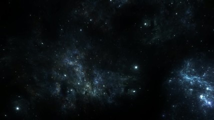 Wall Mural - space flight through nebula