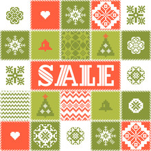 Christmas Sale Patchwork Background