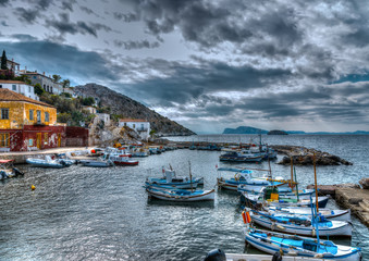 Wall Mural - At Hydra island in Greece