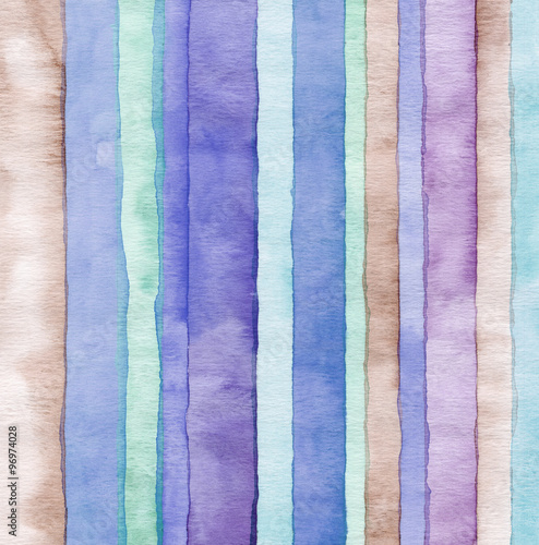 Naklejka dekoracyjna Abstract strip watercolor painted background.