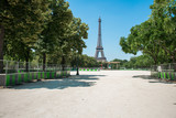 Fototapeta Boho - Eiffel tower on bright day