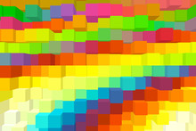 Sfondo Cubico Multicolore - Arcobaleno