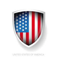 USA flag shield vector