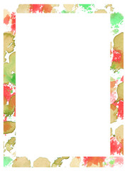 abstract watercolor border background design