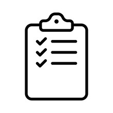 Clipboard Checklist Survey Form Line Art Icon For Apps And Websites