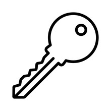 Access Key Line Art Icon For Apps And Website