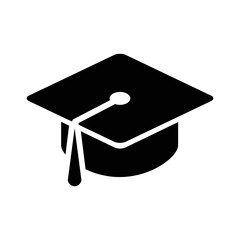 graduation hat cap flat icon for apps and websites