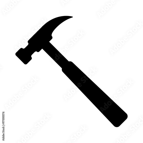 House repair hammer flat icon for apps Poster Mural XXL