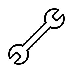 Wall Mural - Wrench spanner tool line art icon for apps