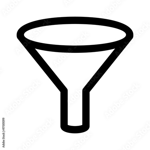 Fotografia, Obraz Filter funnel line art icon for apps and websites