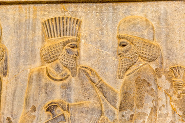 Wall Mural - Noblemen relief detail Persepolis