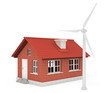 Windmill produce green energy for house
