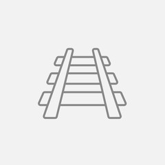 Sticker - Railway track line icon.