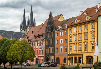 Sticker - market square in Cheb, Czech republic