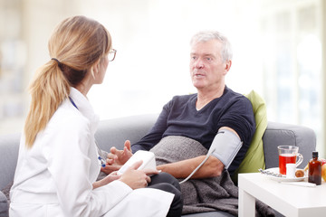 Wall Mural - Medical exam at nursing home