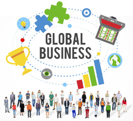 Poster - Global Business Start Up Launch Teamwork Online Concept