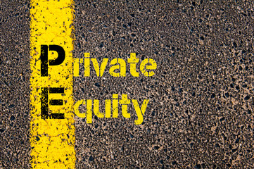 Wall Mural - Accounting Business Acronym PE Private Equity