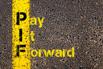 Wall Mural - Accounting Business Acronym PIF Pay It Forward